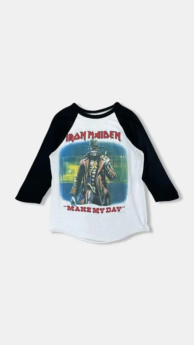 (M) 1987 IRON MAIDEN MAKE MY DAY 티셔츠